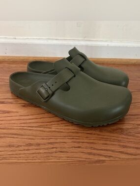 Birkenstock Boston EVA Khaki Green Slip-On Clogs EU 46 US M 13-13.5
